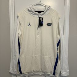 Men's Nike Jordan White Florida Gators Half Zip Jacket LINED MENS XLARGE