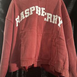 Raspberry Hills Red Spliced Hoodie