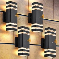 4 Pack Dusk to Dawn Outdoor Wall Lights