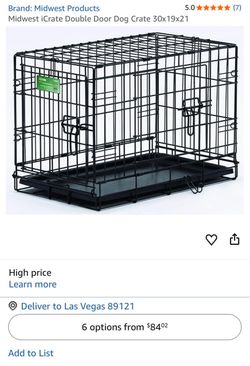Icrate 2 Door Dog Crate 21”H