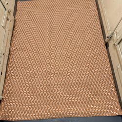 Room Essentials Orange Diamond Pattern Area Rug