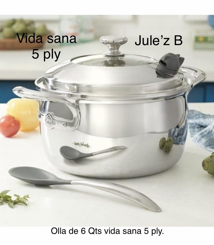 Olla De 6 Qts Vida Sana 5 Ply Nueva En Su Caja 