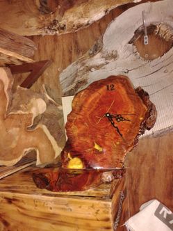 Handmade Wooden and resina clock