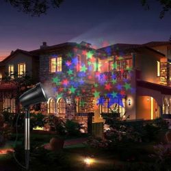 LED Projector Lights, Upgrade Waterproof IP65 Outdoor Landscape 4.2W Motion LED Projection Lights, 8.2ft Power Cable for Decoration Lighting on Holida