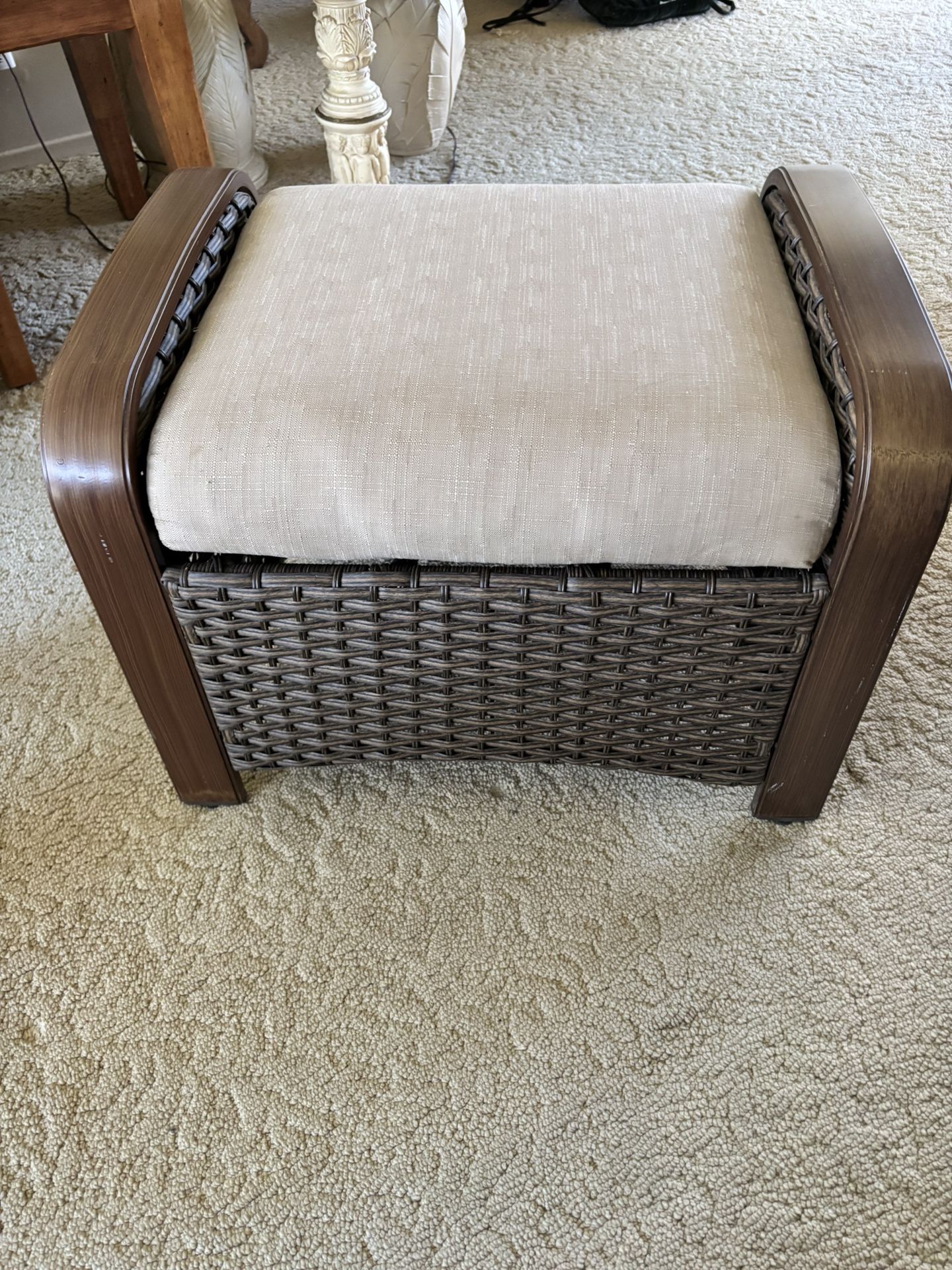 Wicker Ottoman