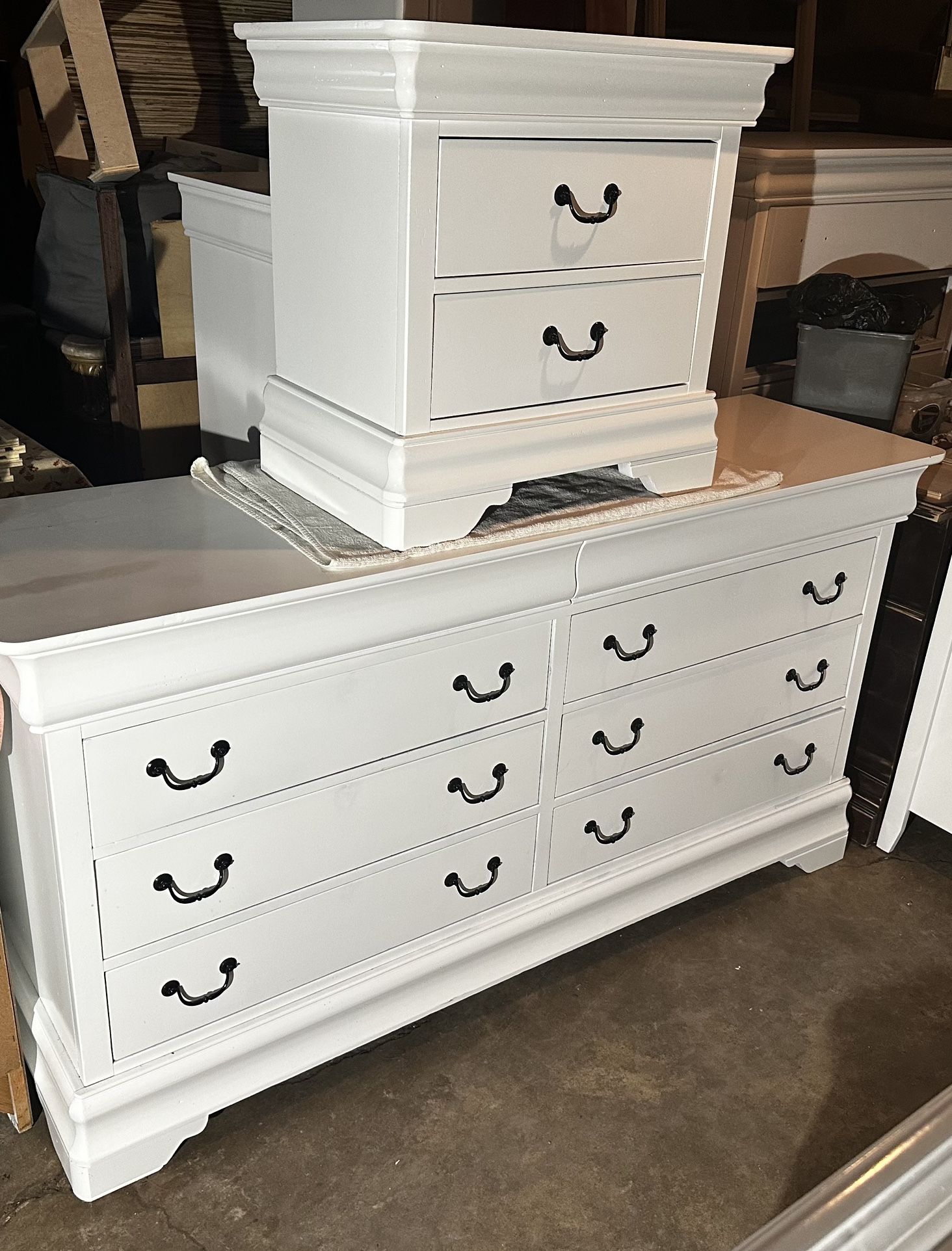 White Dresser With Nightstand