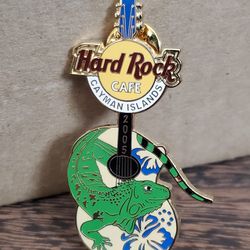Hard Rock Cafe 2005 Cayman Islands Guitar Pin 