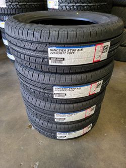225 65 17 NEW FALKEN TIRES CRV HIGHLANDER EQUINOX CARAVAN JOURNEY KIA ROUGE