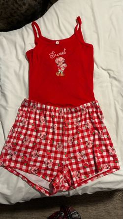Strawberry Shortcake Pajama Tank Top and Shorts set.