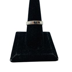 Tiffany & Co. Plat 950 4mm Size 9 Double Milgrain Band Ring 7Gr (Read)