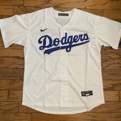 White blue stitched Los Angeles Dodgers Blank Jersey