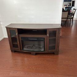TV stand with heater