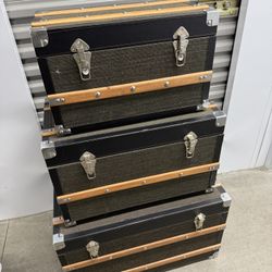 3-piece Decorative Storage Trunk Set