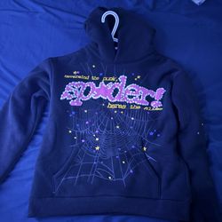 Authentic Sp5der worldwide “sp5der” hoodie black pink size s 