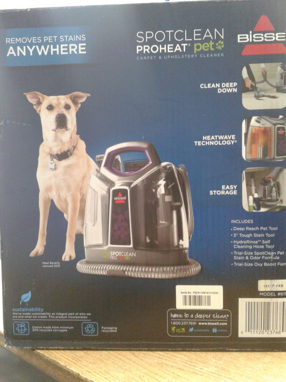 BISSELL SpotClean ProHeat Pet Portable Carpet Cleaner 2513W 