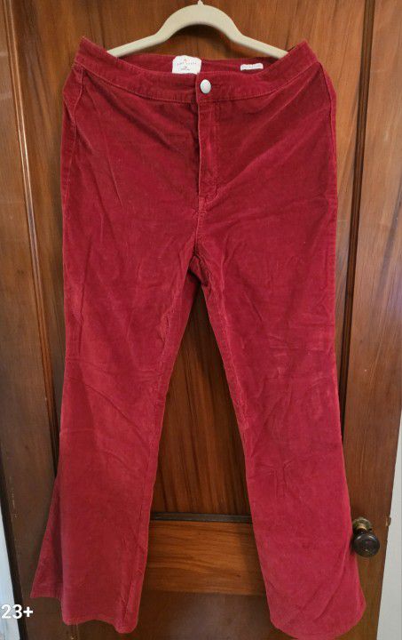Red Corduroy Flares