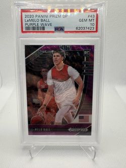 2020 Panini Prizm Draft Picks LaMelo Ball Purple Wave RC #43 PSA 10