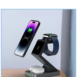 Generic for Phone Stand Dock Cord Bracket 15W 3 in 1