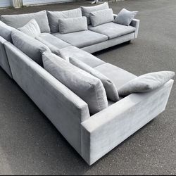 Super Comfy Performance Velvet Sectional