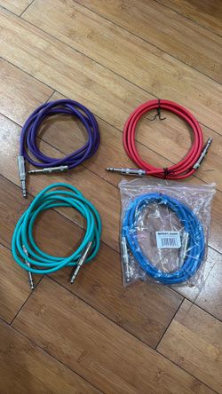 SATRX-6 - 4 Pack of Multiple Colors 6 Foot TRS Patch Cables