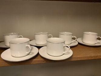 Fancy Cup And Plates (6)