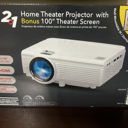 📽️ RCA Home Theater Projector + 100” Screen (NEW in box)