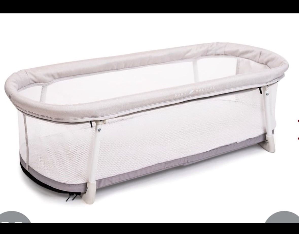 Baby Delight Snuggle Nest Bassinet, Portable Baby Bed, For Infants 0 – 5 Months, Driftwood Grey  Open box item  INVENTORY NUMBER: 1013427523