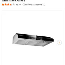 VIKIO 36 in 900CFM Ducted Under Cabinet Range Hood, Touch Display, Permanent Filters Stainless Steel $80