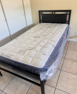 Cama Twin Size Nueva En Su Caja Incluye Colchon 