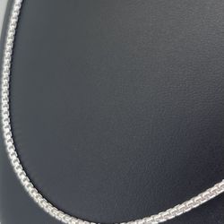 925 Sterling Silver Necklace Box Link Chain 22” 2mm 11.80grams 152164 6