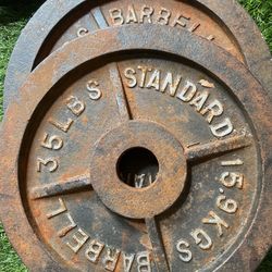 Two 35lb Olympic Plates