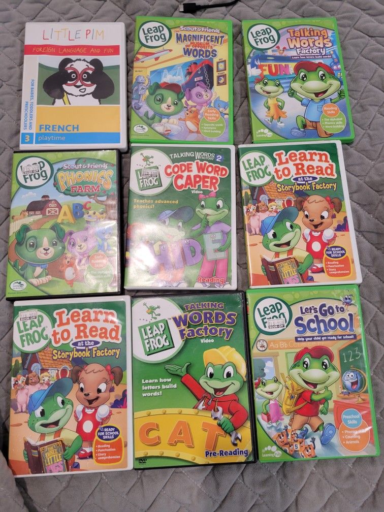 Kids Learning DVDs, Leapfrog Tablet, Sight Words