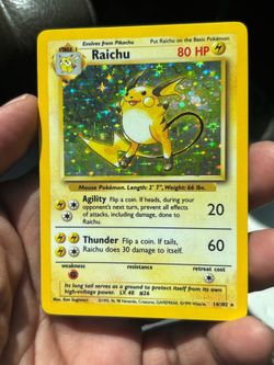 Raichu unlimited vintage pokemon 14/102