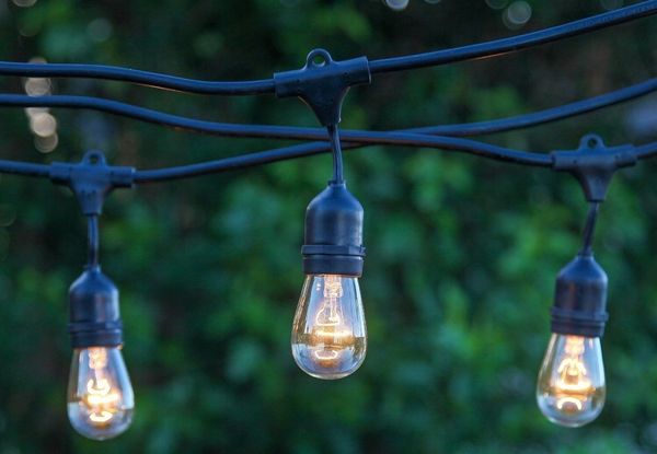 Brightech Ambience Pro Waterproof Outdoor String Lights With Hanging Brightech Ambience Pro Waterproof Outdoor String Lights With Hanging Sockets 24 Ft Market Cafe Edison Vintage Bistro Commercial Grade Strand For Pat