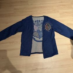 Vintage Style Navy Knit Cardigan Size XL