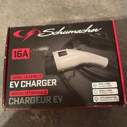 Schumacher # SC1455 White 110-240V, 16A Dual Level Electric EV Battery Charger 