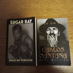 Sugar Ray Robinson/Carlos Santana Biography Books