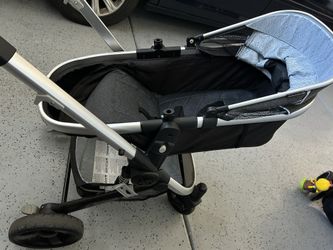 Baby Stroller, 2-in-1 Reversible ToddlerSeat with Lie-Flat Mode, Foldable Infant Stroller with Canopy, One Button Brake, Adjustable Handle, Baby Trend