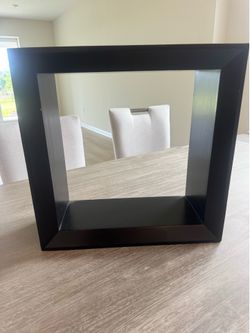 2 Pottery Barn Painted Black Wood  Cube Shelves