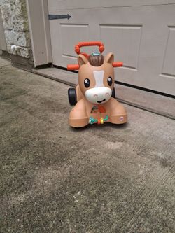 fisher-price walk, bounce & ride pony
