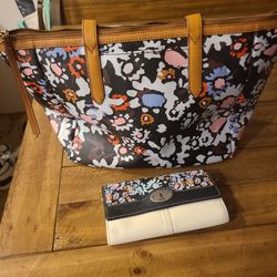 Fossil bag and wallet