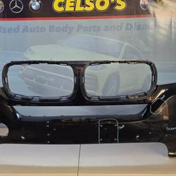 14-18 BMW X5 FRONT BUMPER COVER W/SENSOR HOLES W/O LAMP WASHERS 