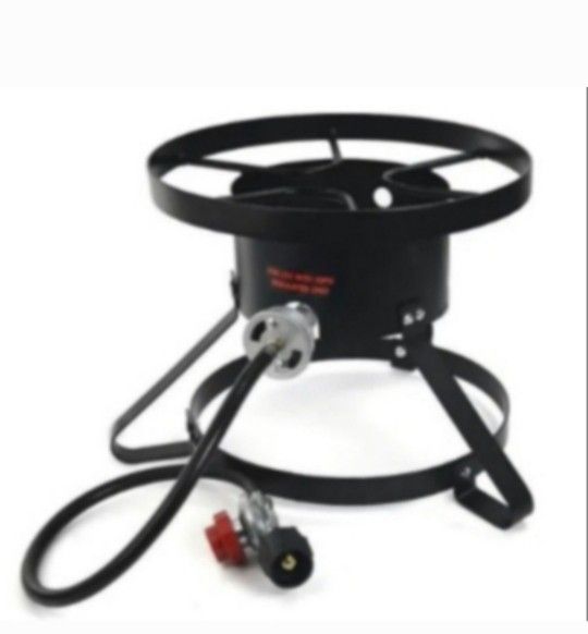 50,000 BTU LPG Propane Gas Single Burner Outdoor Camping Stove Cooker with High-Pressure Regulator 