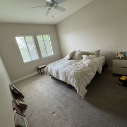 King Size Mattress W/ Bed frame 