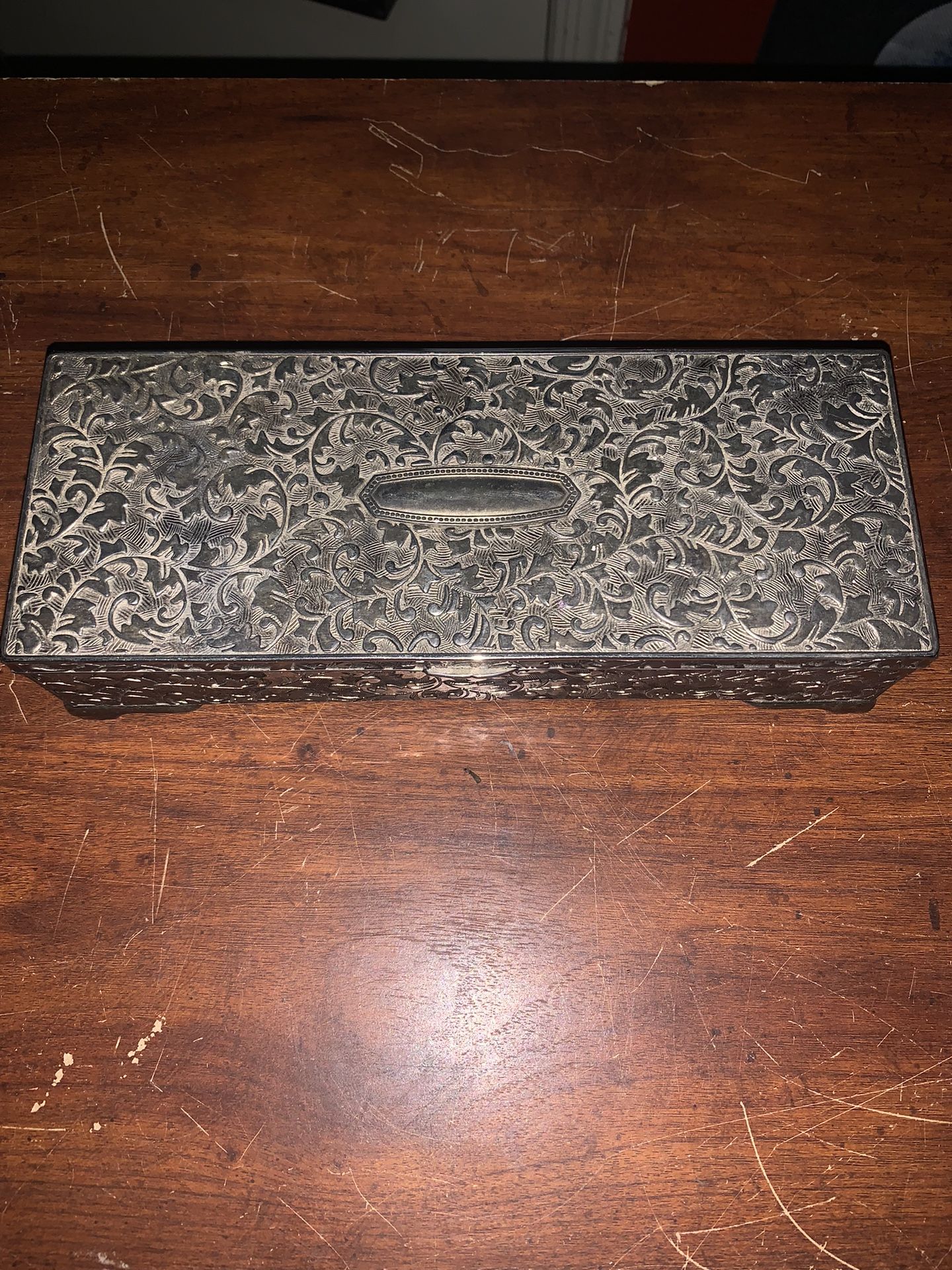 Antique Silver Jewelry Box