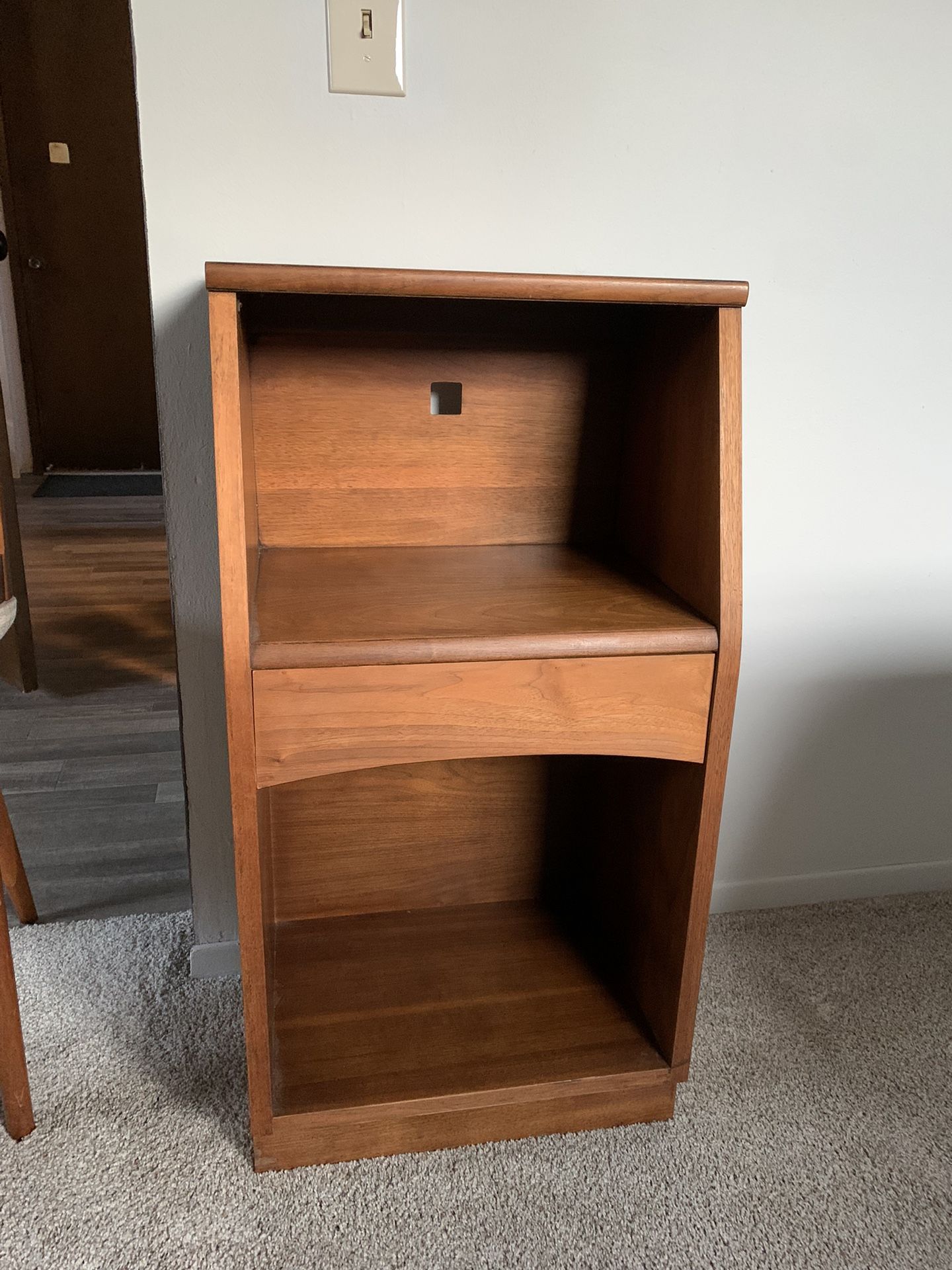 Mid Century End Table/ Cabinet