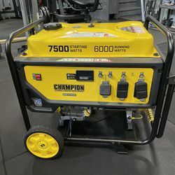 New (Never Used) Champion 6000W Generator with CO Shield (Model #201033)
