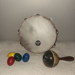 Set Of 3 Shakers And Tamborine 