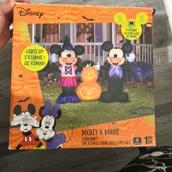 Mickey And Minnie Halloween Inflable 