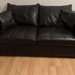 Ethan Allen Soft Leather Sofa 